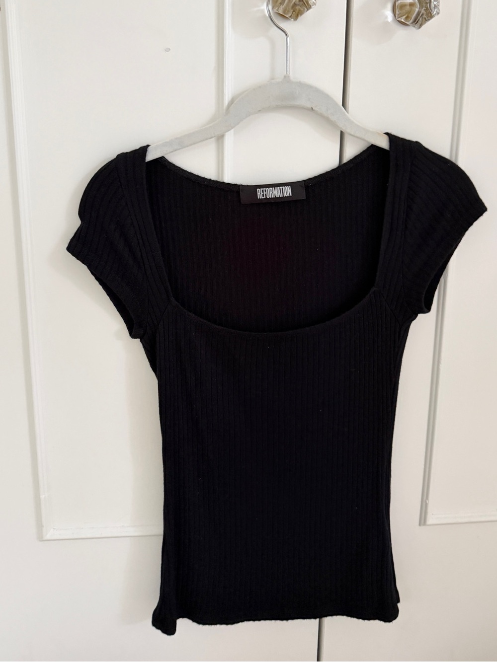 Reformation square neck ribbed tee